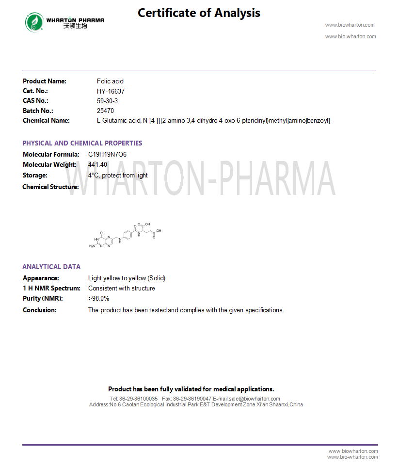 Folic acid-COA wharton