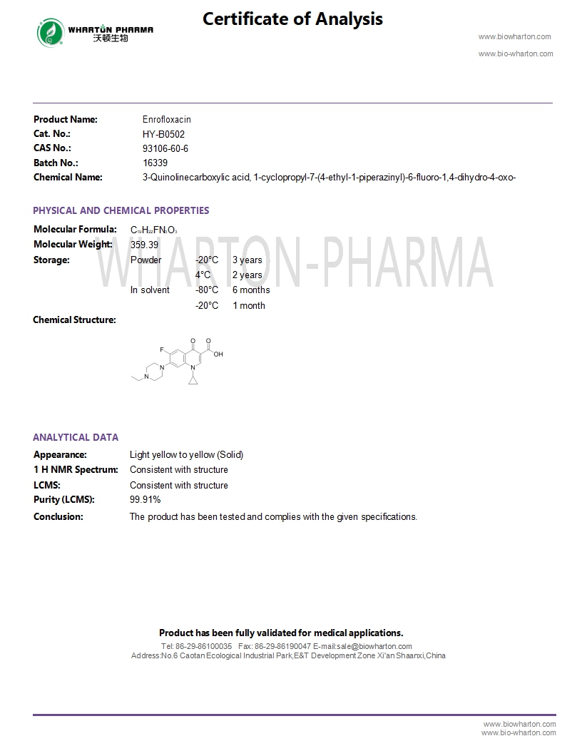 Enrofloxacin-COA wharton